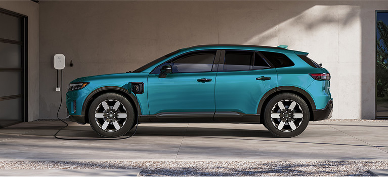 Honda Prologue parked in a garage using the home ev charger