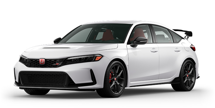 2026 Civic Type R 3/4 front view in Championship White.
