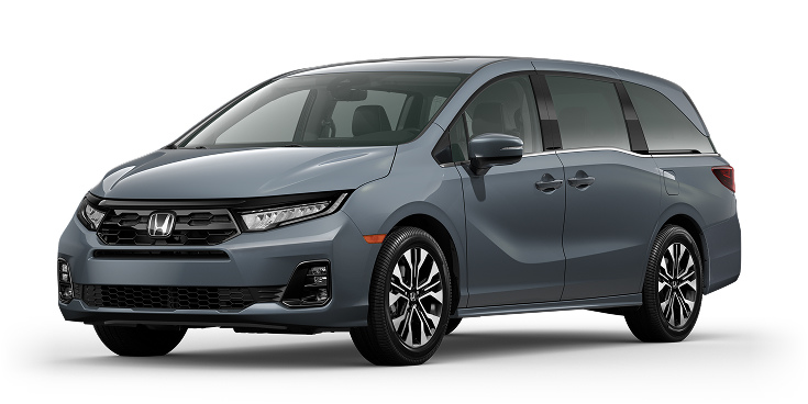2026 Odyssey Elite 3/4 front view in Sonic Gray Pearl.