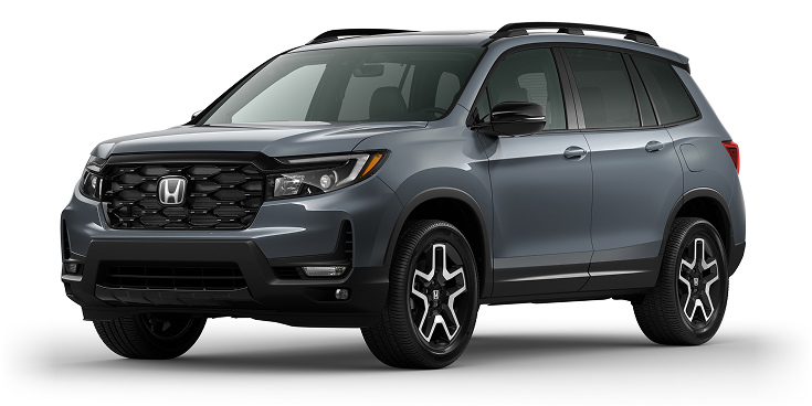 2023 Passport Elite 3/4 front view in Sonic Gray Pearl.